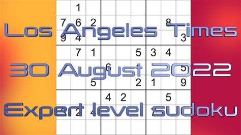 Sunday <strong>Los Angeles Times</strong> crossword Sunday New York <strong>Times</strong> crossword Sunday Premier crossword <strong>SUDOKU</strong>. . Sudoku los angeles times